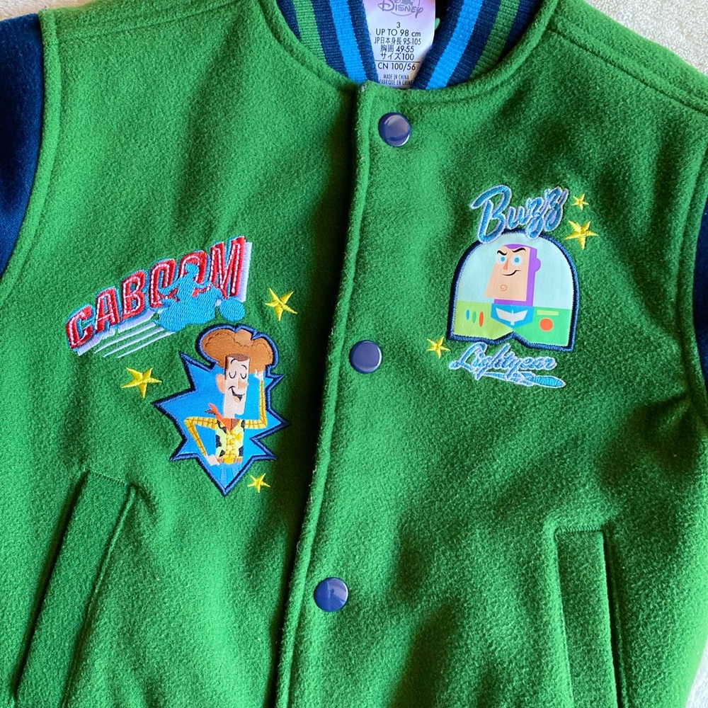 Toy Story Disney Toddler 3T Varsity Jacket Coat With Buzz Lightyear And Woody.